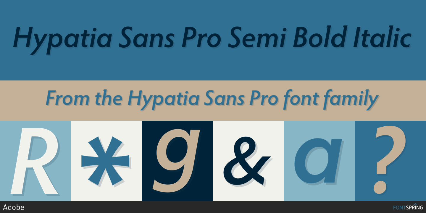 Hypatia Sans Pro By Adobe Font